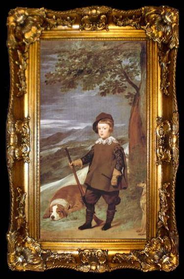 framed  Diego Velazquez Portrait du Prince Baltasar Carlos en costume de chasse (df02), ta009-2